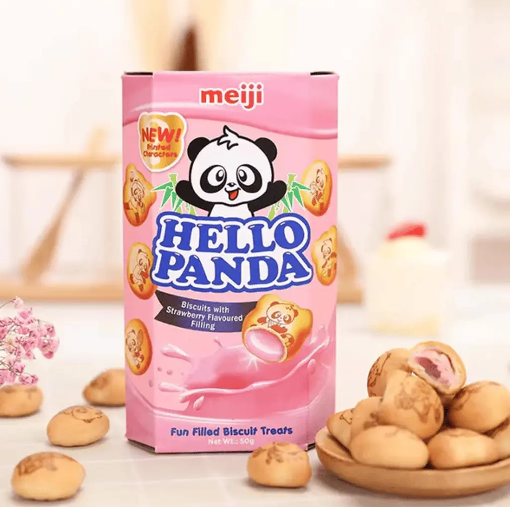 Печиво Meiji Hello Panda Biscuits Strawberry 42г - фото 2