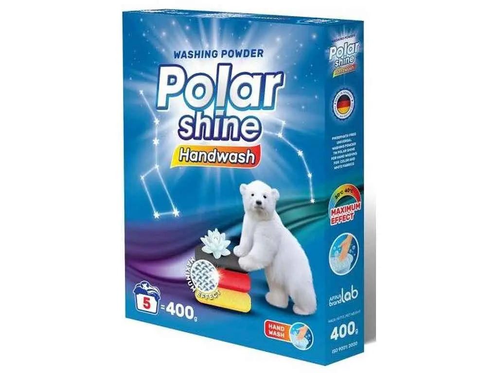 Пральний порошок POLAR SHINE 400 г автомат Універсал