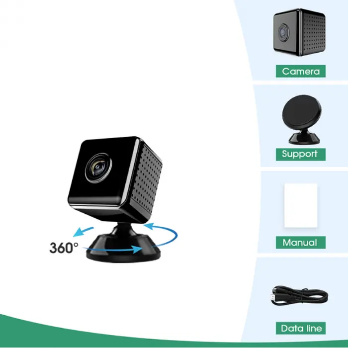Міні-камера Wi-Fi X6D, бездротова, з нічним баченням, магнітним кріпленням та записом на карту пам’яті - фото 5