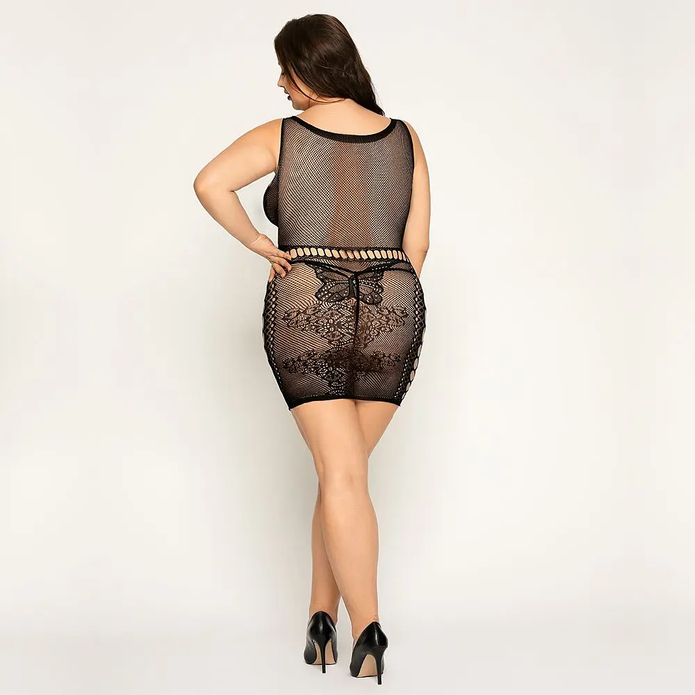 Сукня-сітка з метеликами Size Plus Black - фото 2