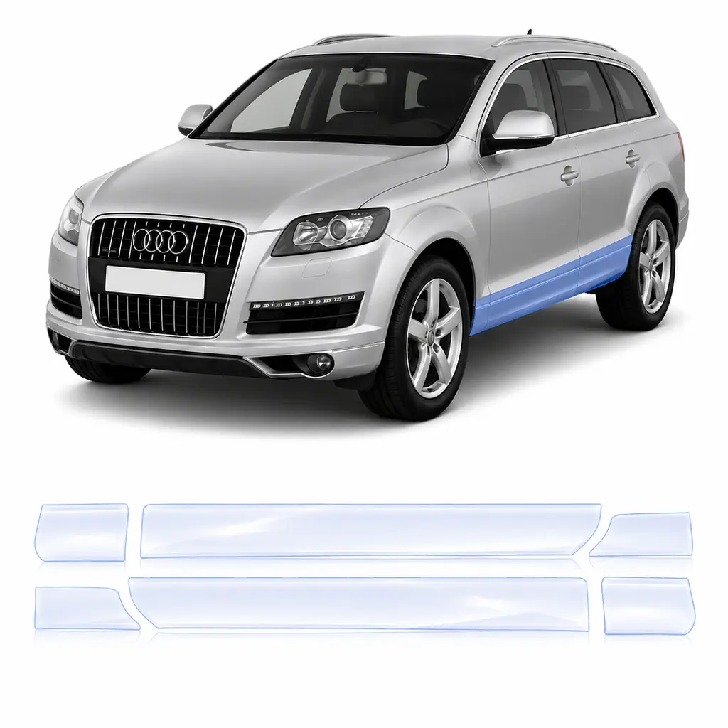 Антигравійна захисна бронеплівка за лекалами для Audi Q7 4L 2005-2015 - нижня зона кузова