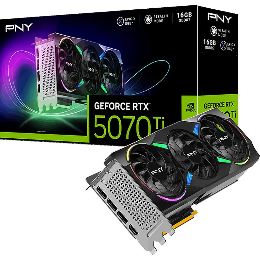 Відеокарта PNY GeForce RTX 5070 Ti ARGB EPIC-X RGB OC 16GB (VCG5070T16TFXXPB1-O) EU [125932] - фото 8