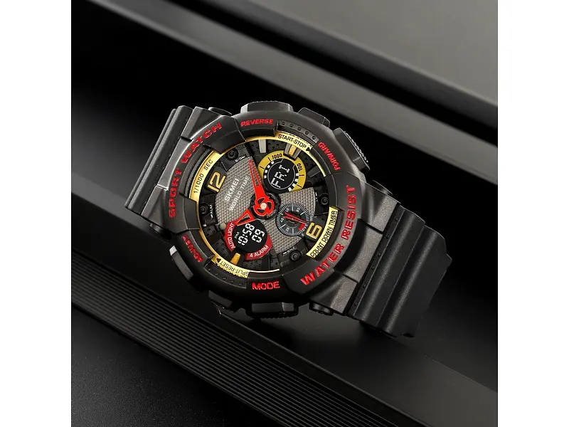 Чоловічий наручний годинник 2118BKRD Black-Red Skmei acs0030266 - фото 6