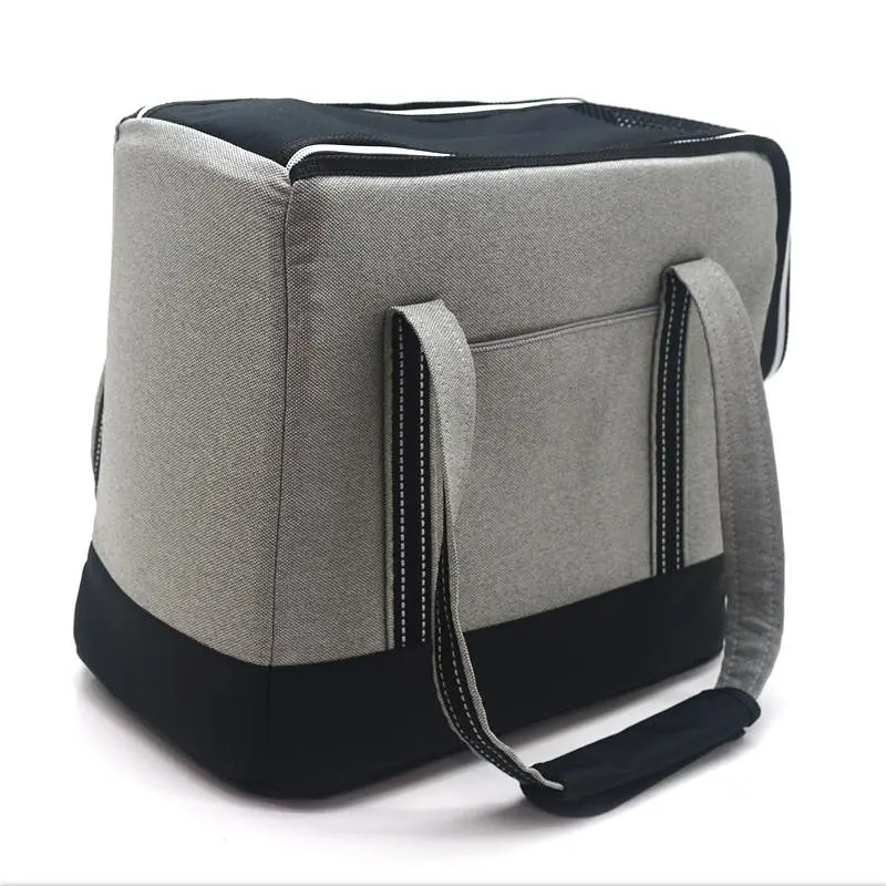 Сумка-переноска для маленьких собак и кошек Zoo-hunt Балу серая №0 23х35х28 см - фото 7