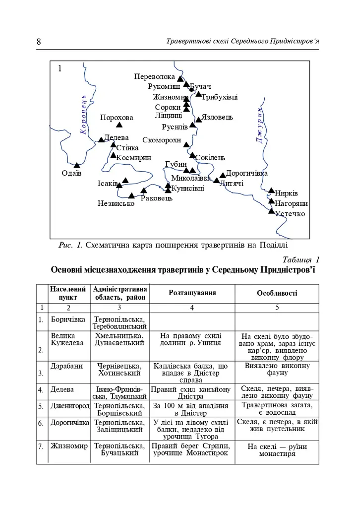 Травертиновые скалы Среднего Приднестровья. Пособие-путеводитель - фото 6