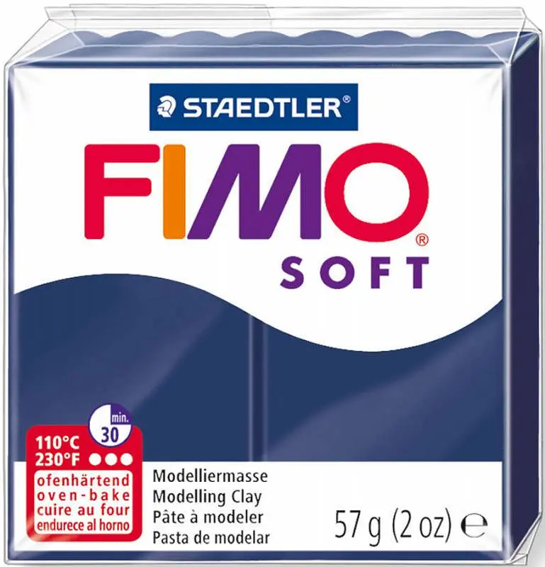 Полімерна глина Fimo Soft, 57 г., Синя королівська, (8020-35)