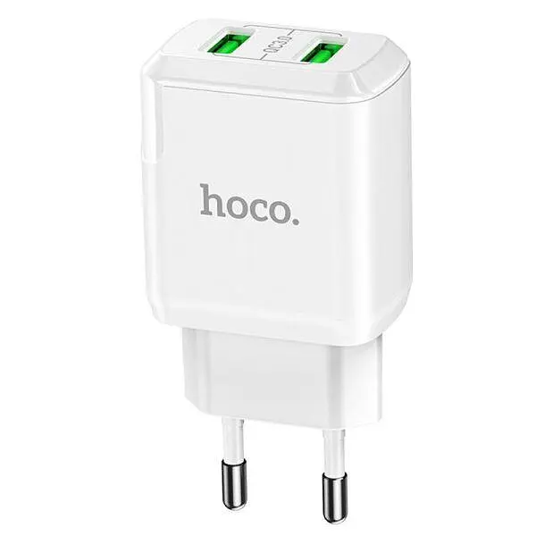 Сетевое зарядное устройство Hoco N6 Charmer 2 USB, QC3.0, 3 A White - фото 3