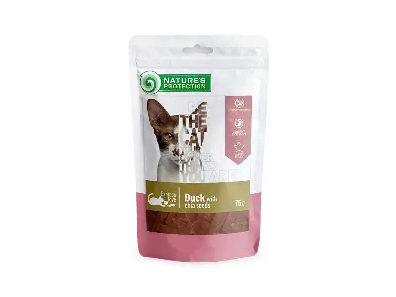 Ласощі для котів Nature's Protection with duck with chia seeds 75 г (SNK46113)