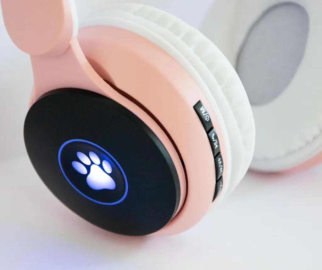 Дитячі навушники без дротів "Wireless earphone ST77M" Рожеві, bluetooth навушники з котячими вушками (ST) - фото 3