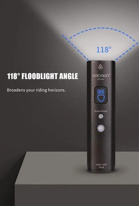 Велосипедный фонарь (велофара) Gaciron V9M-1000 Lumen USB батарея 4000mAh (Черный) - фото 6