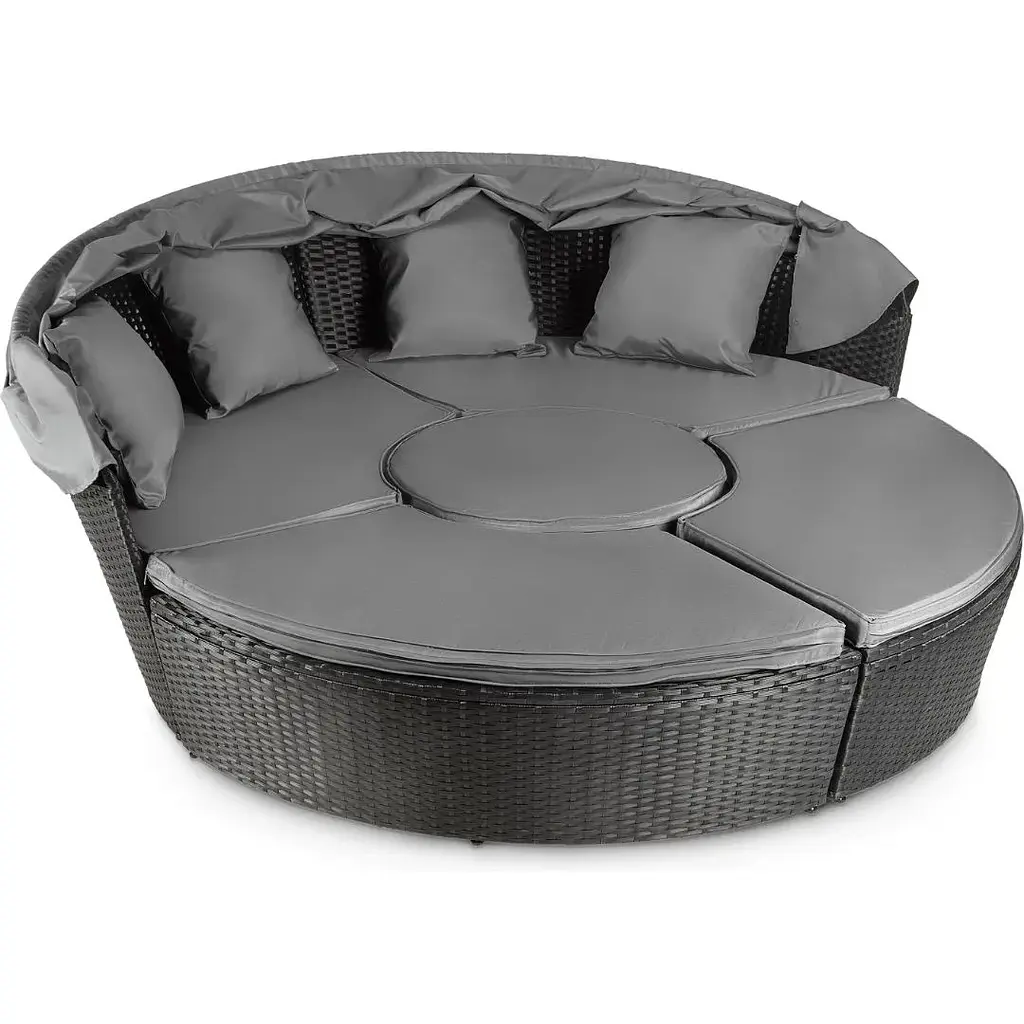Садові меблі Outtec Round Lounge Chairs чорно-графітові - фото 4