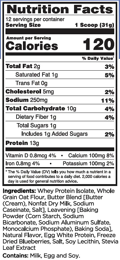 Протеїнова суміш для млинців Rule 1 Whey Cakes Wild Blueberry 372 г - фото 2