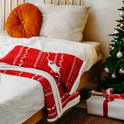 Одеяло электрическое электроодеяло новогоднее Camry CR 7441 двуспальное 120 Вт - фото 10