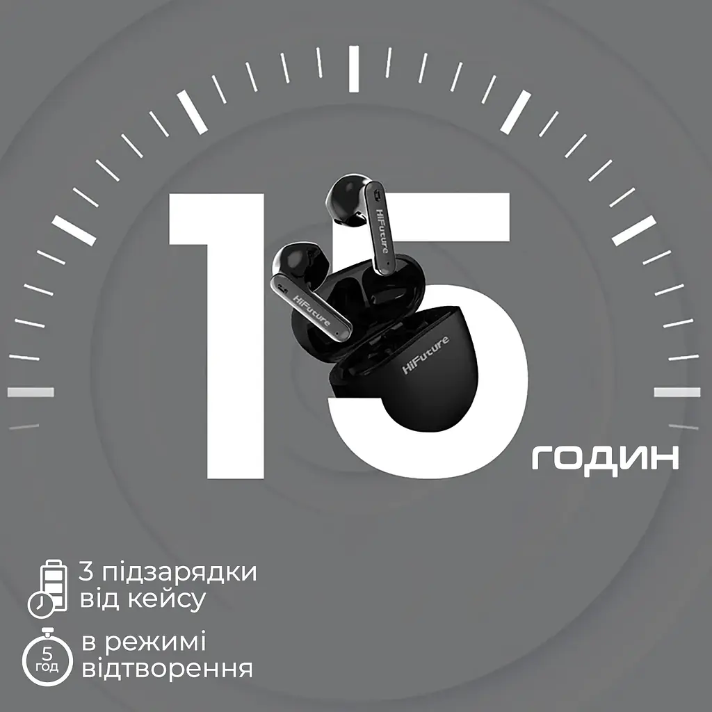 Bluetooth-гарнітура HiFuture ColorBuds2 Black (colorbuds2.black) - фото 3