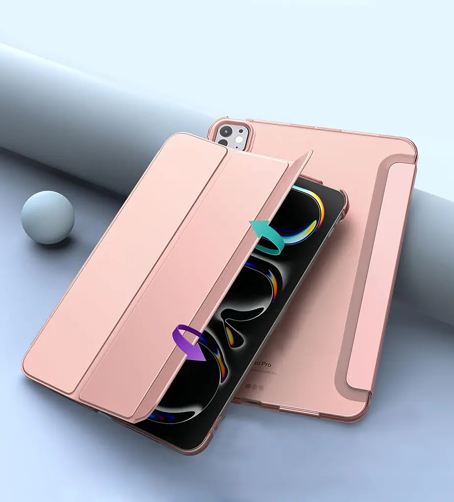 Чохол-книжка BeCover Tri Fold Hard для Apple iPad Pro 11" M4 2024 Рожевий (711728) - фото 3