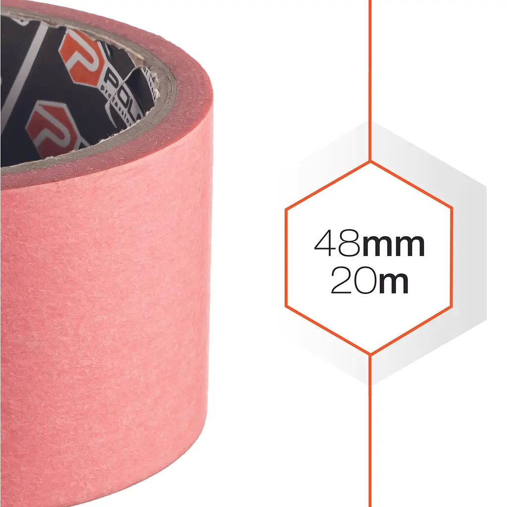 Малярна клейка стрічка Polax з рисового паперу Delicate 48 мм х 20 м (101-099) - фото 2