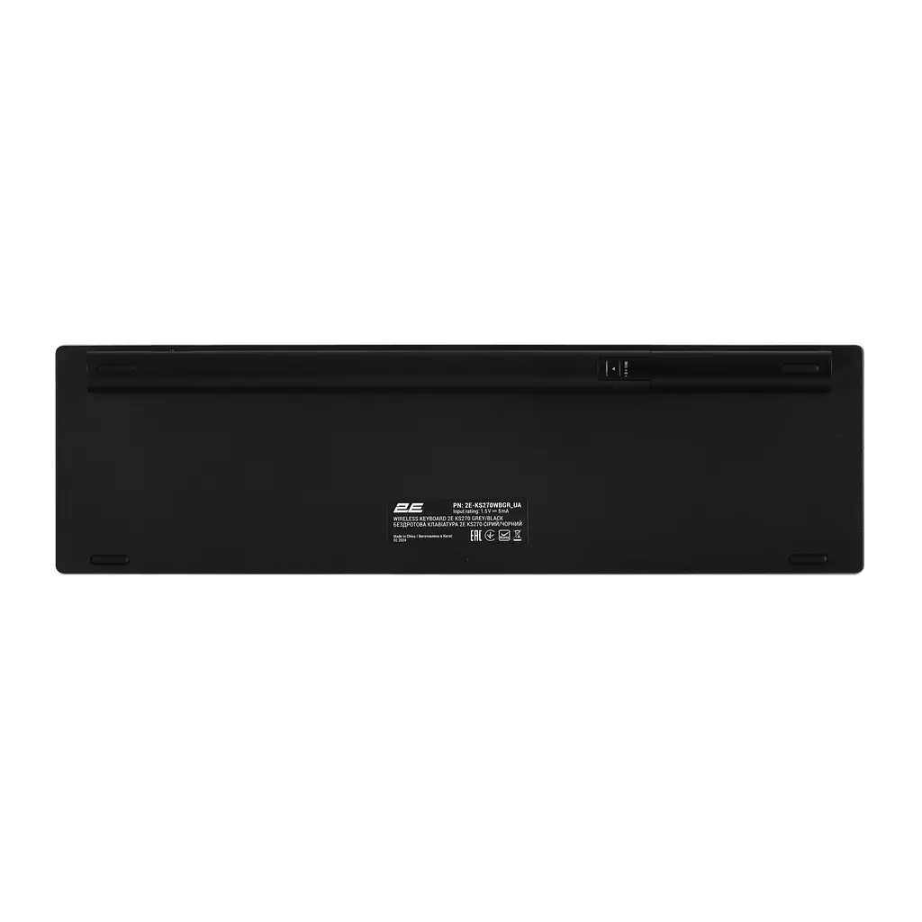 Клавіатура ножицьна бездротова 2E KS-270 Grey-Black, 109key, WL/BT, EN/UK - фото 2
