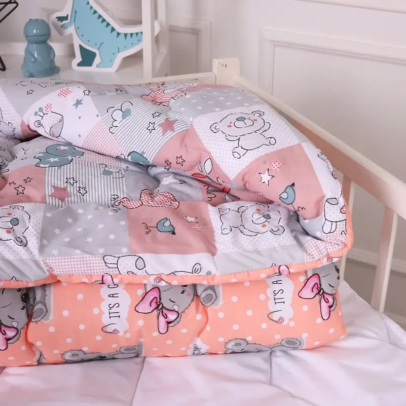 Набір дитячий MirSon зима Kids Time 20-0028 Little girl Teddy 110x140 см EcoSilk: ковдра з подушкою (2200009664212) - фото 5