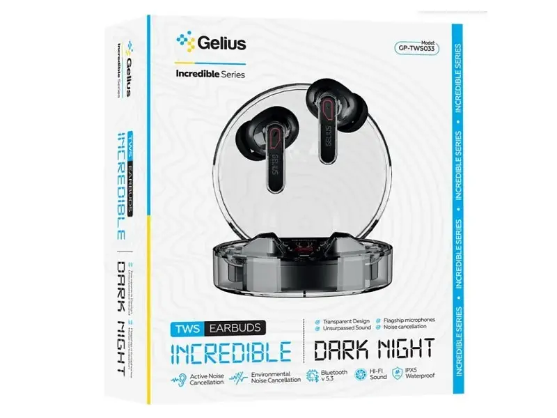 Навушники TWS Gelius Incredible GP-TWS033 Dark Night - фото 4