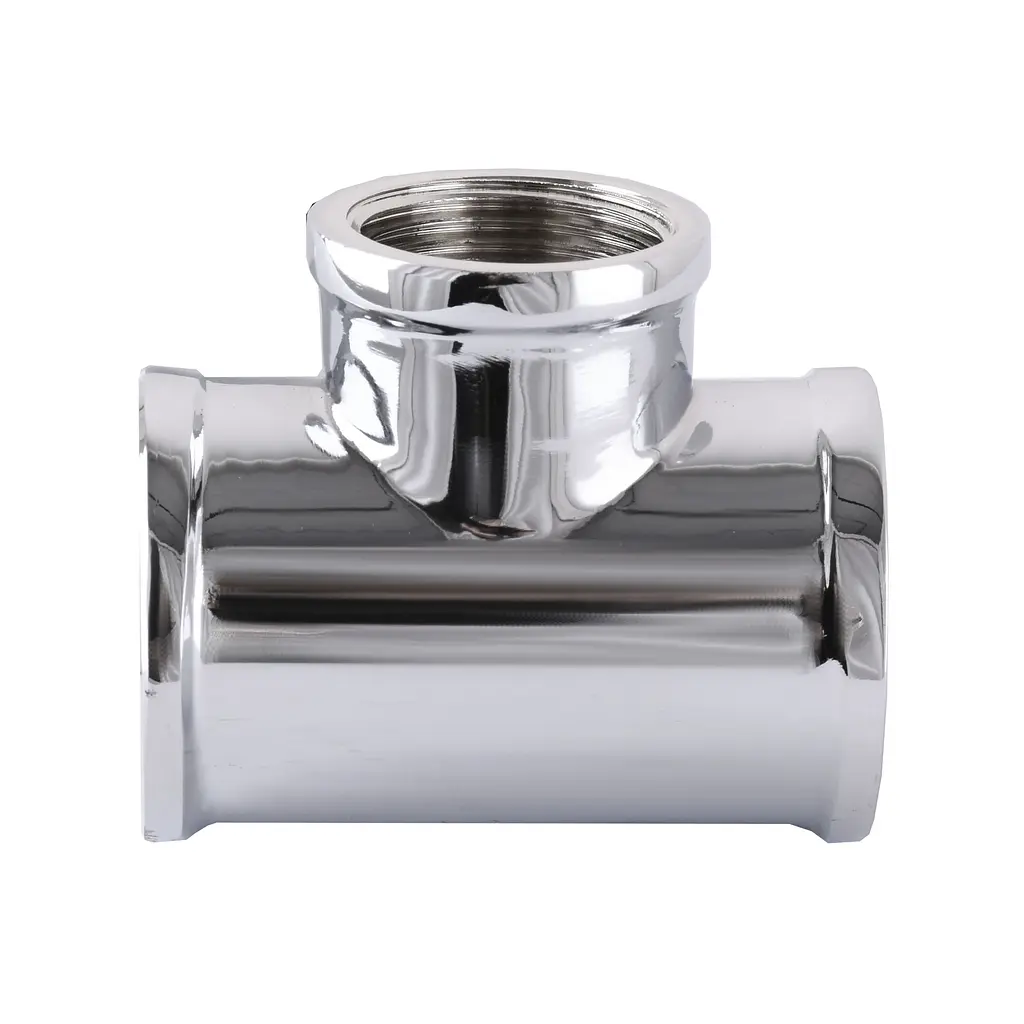 Трійник Solomon 3/4″х1/2″х3/4″ ВВВ хром 8202 - фото 2