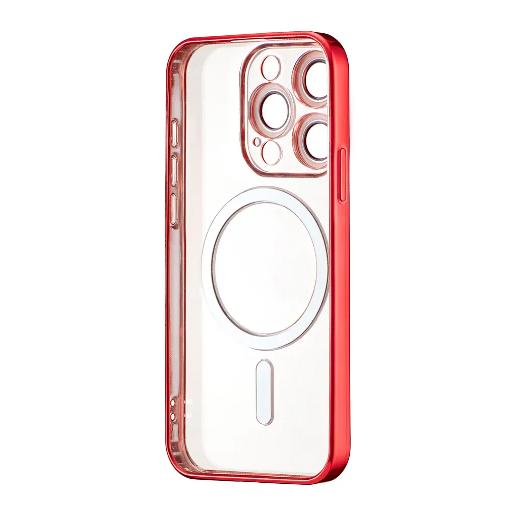 Чохол Ductil Metallic Edge with MagSafe (Protected Camera & Lens) iPhone 15 Pro Red - фото 3