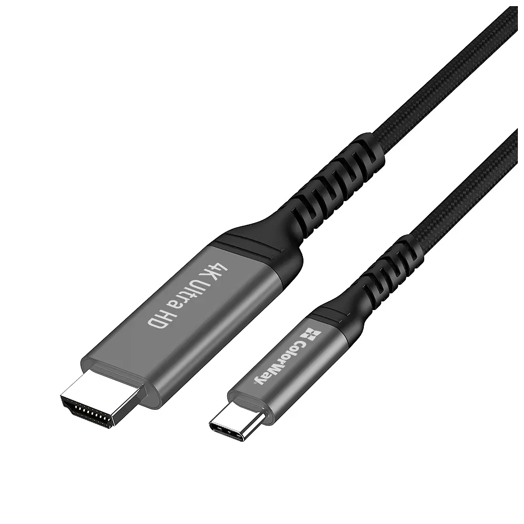 Кабель мультимедійний USB-C to HDMI M 2.0m 4K60Hz black ColorWay (CW-CBCHD077-BK) - фото 3