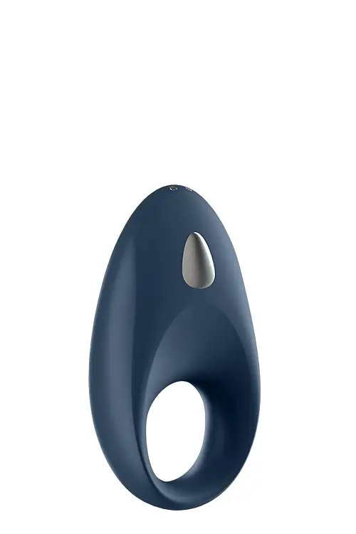 Ерекційне смарт-кільце з вібрацією Satisfyer Mighty One, 9х2.8 см (синій) - фото 3