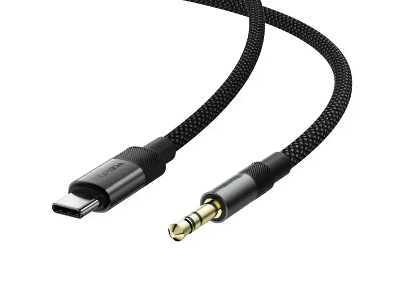 Адаптер Acefast J11 USB Type-C - аудио 3.5 мм 1 м Black (6974316285274) - фото 2