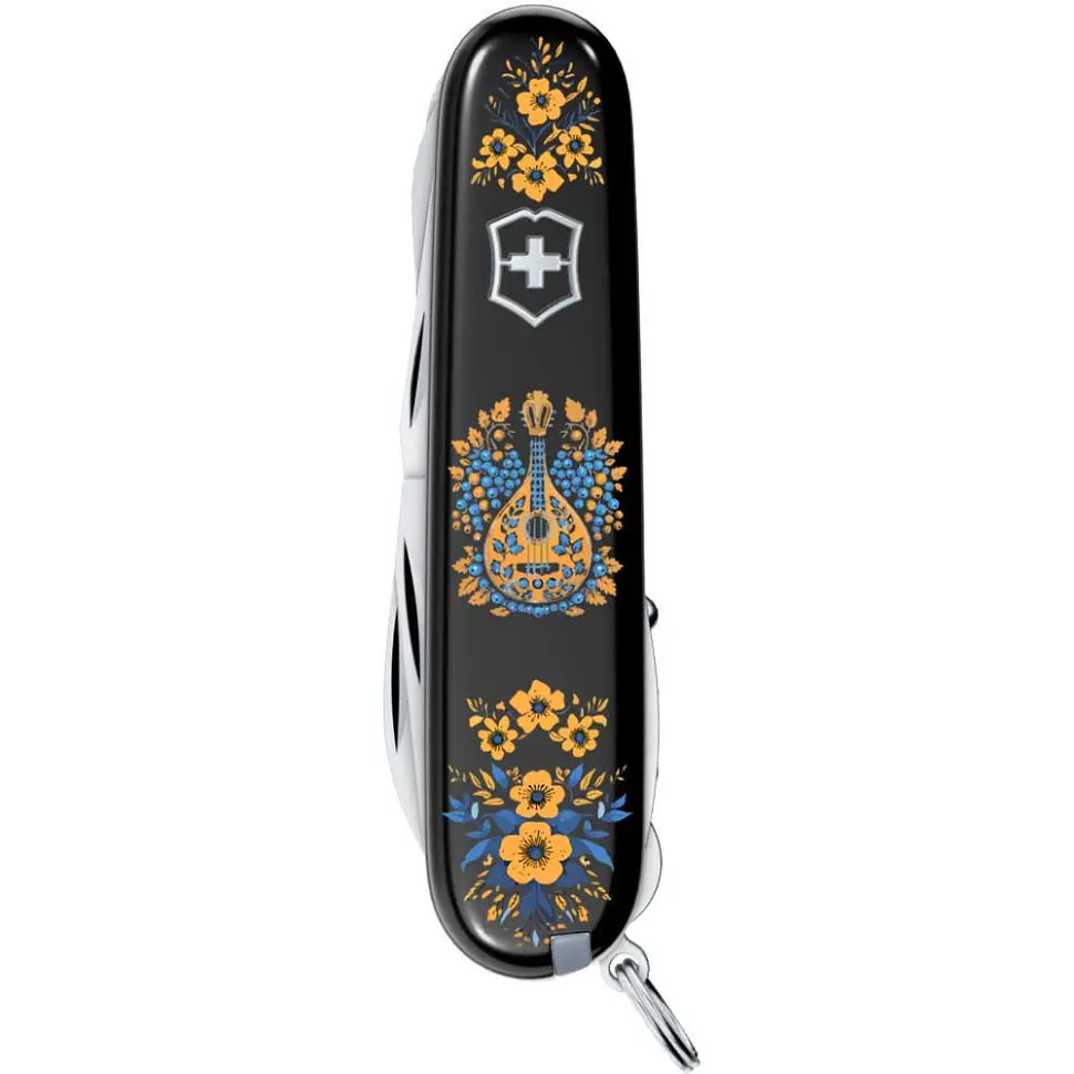 Ніж Victorinox Huntsman Ukraine 91мм 15функ чорн Українські мотиви - фото 2