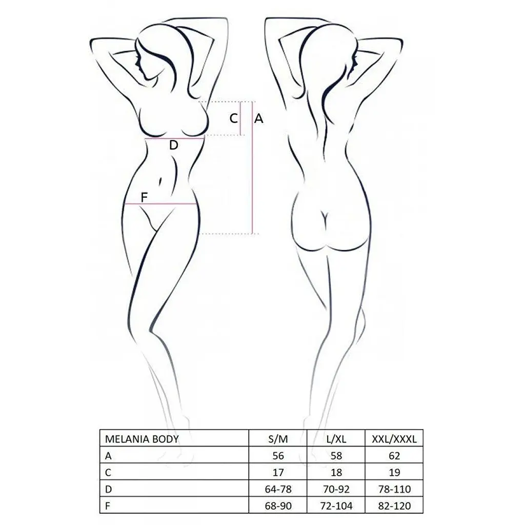 Боди Passion MELANIA Body black L/XL - фото 5