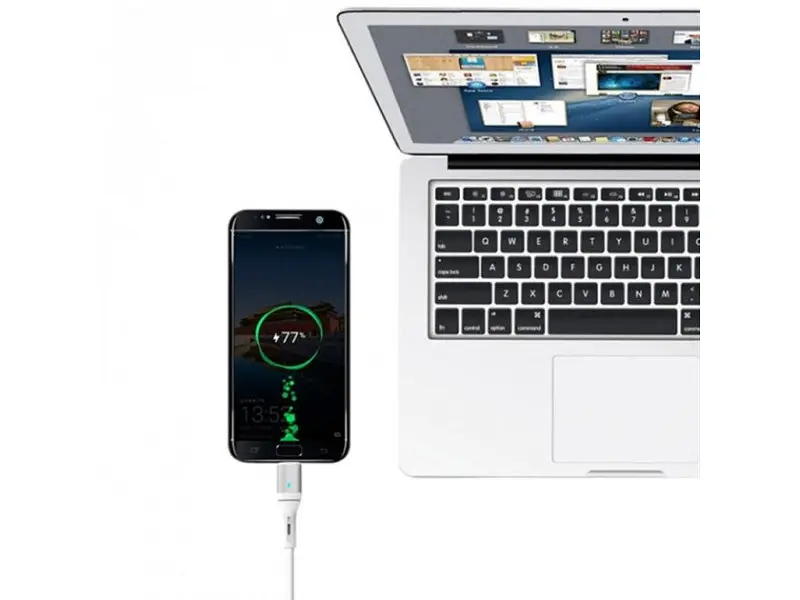 Кабель SkyDolphin S06L LED Smart Power USB - Lightning 1м, White (USB-000555) - фото 2