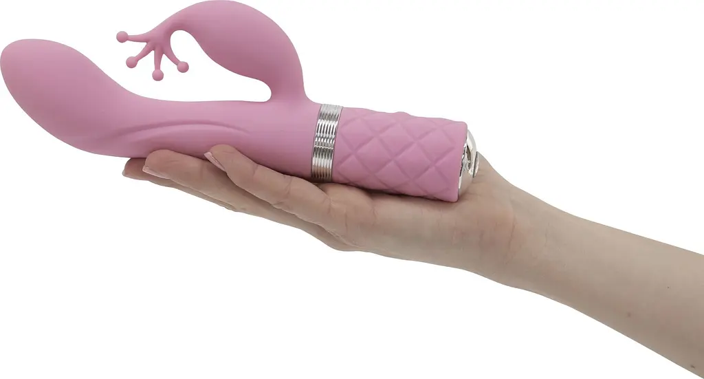 Розкішний вібратор-кролик Pillow Talk - Kinky з кристалом Сваровські, потужний Колір: Рожевий - фото 5