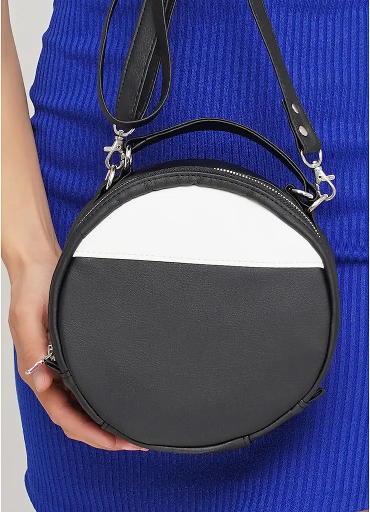 Сумка кроссбоді Sambag Bale MZN чорно-біла 20 х 20 х 10 см (52200611) - фото 7