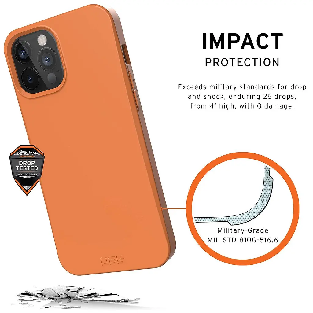 Чохол протиударний UAG Outback 112355119797 для iPhone 12/12 Pro (6.1") Orange - фото 2