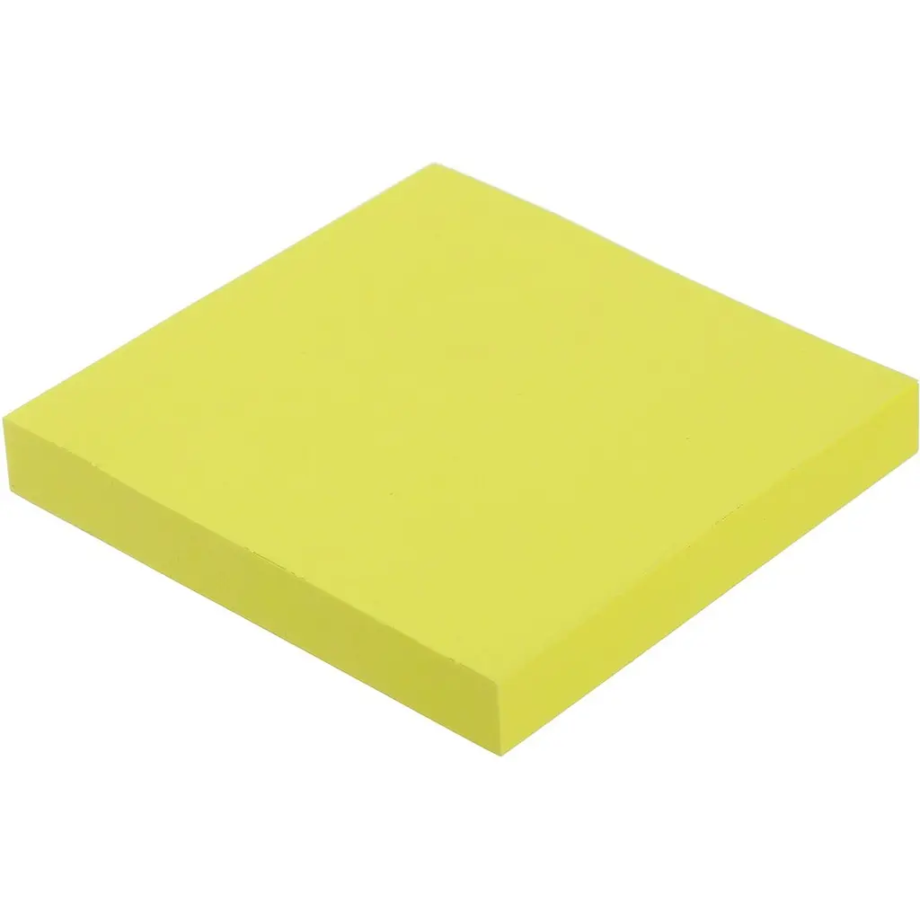 Блок паперу для нотаток Buromax Neon з клейким шаром 75х75 мм 100 аркушів жовтий (BM.2382-08) - фото 2