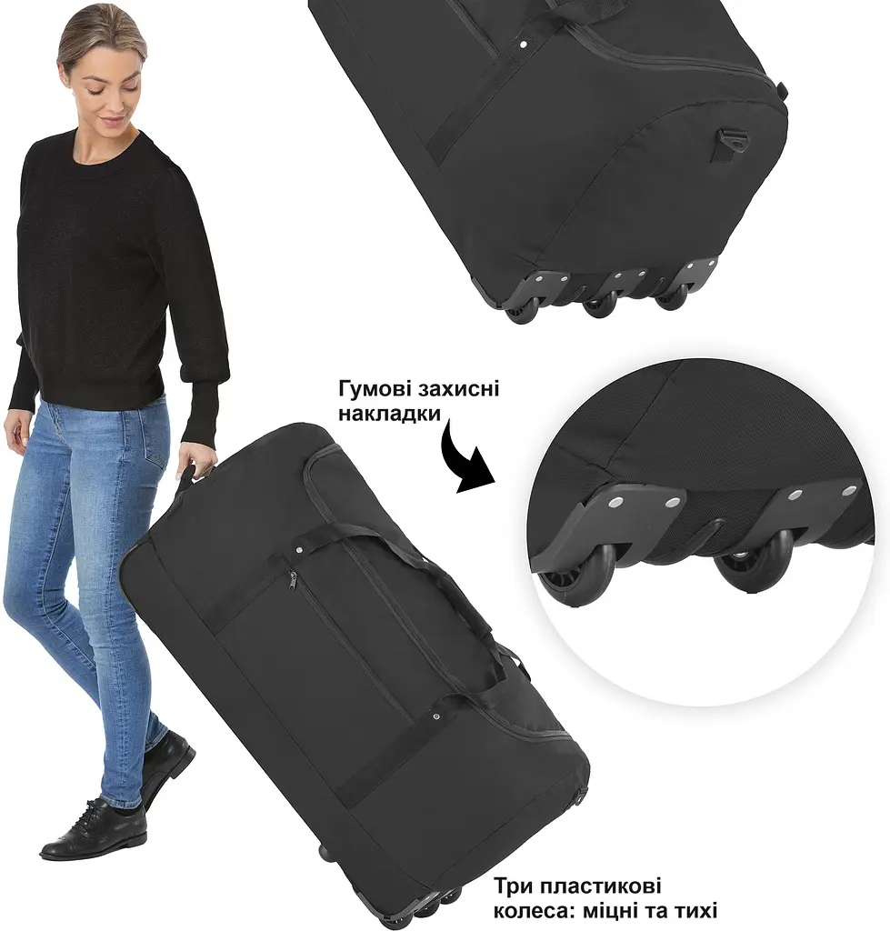 Сумка дорожня на колесах TravelZ Wheelbag 100 Liter Black (603091) - фото 5