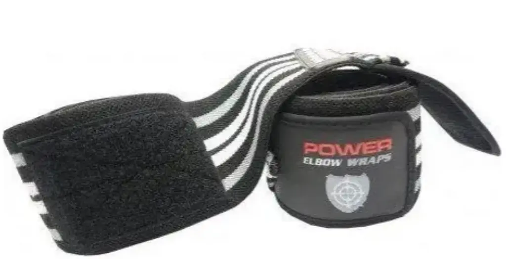 Бинти на лікоть Power System PS-3600 Elbow Wraps Grey/Black (пара) (PS-3600_Grey-Black) - фото 2