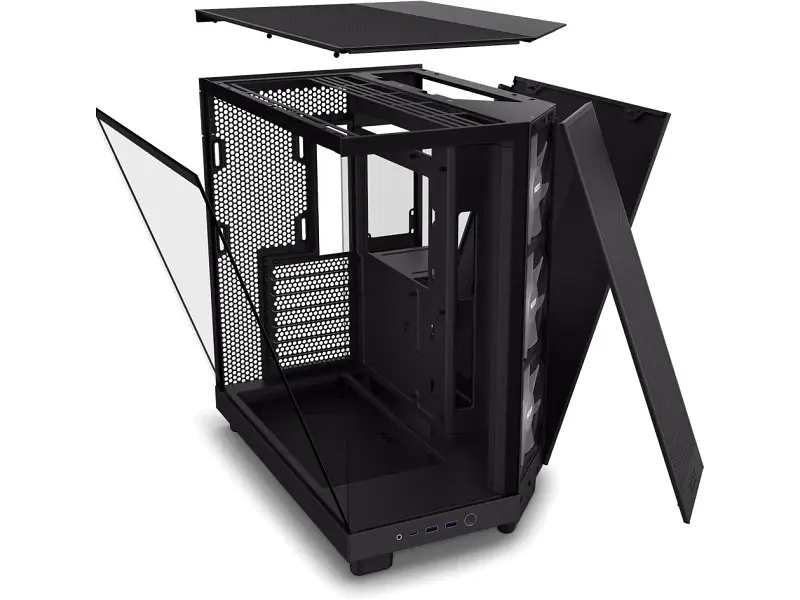 Корпус NZXT H6 FLOW RGB ALL Black (CC-H61FB-R1) - фото 3