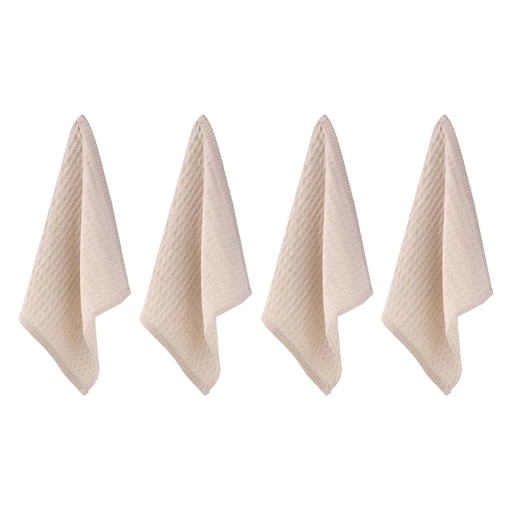 Набор полотенец для кухни Ardesto Pique, 30x30см, 4шт, 100% хлопок, молочный (ART3030BB) - фото 3