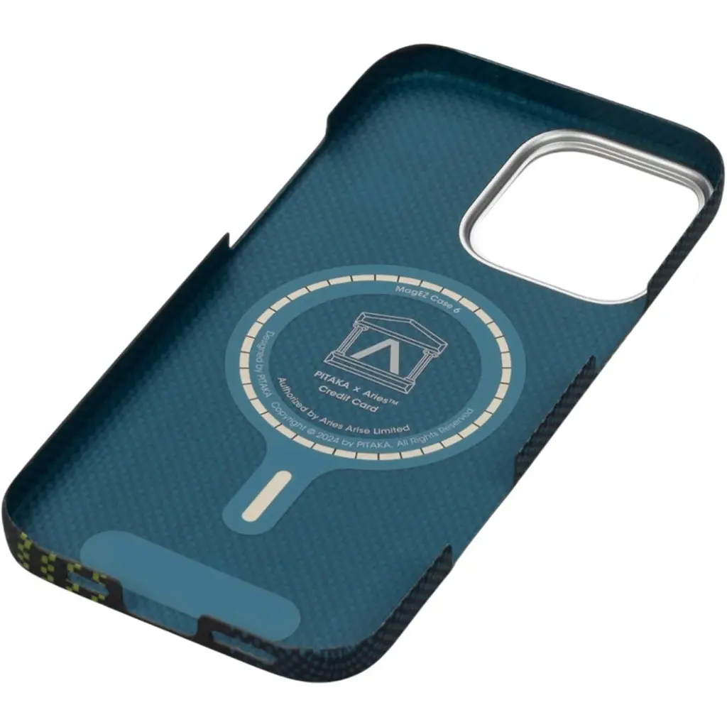 Чехол Pitaka MagEZ Tactile Woven Aries для Apple iPhone 16 Pro Credit Card (KI1601CR) [136821] - фото 8
