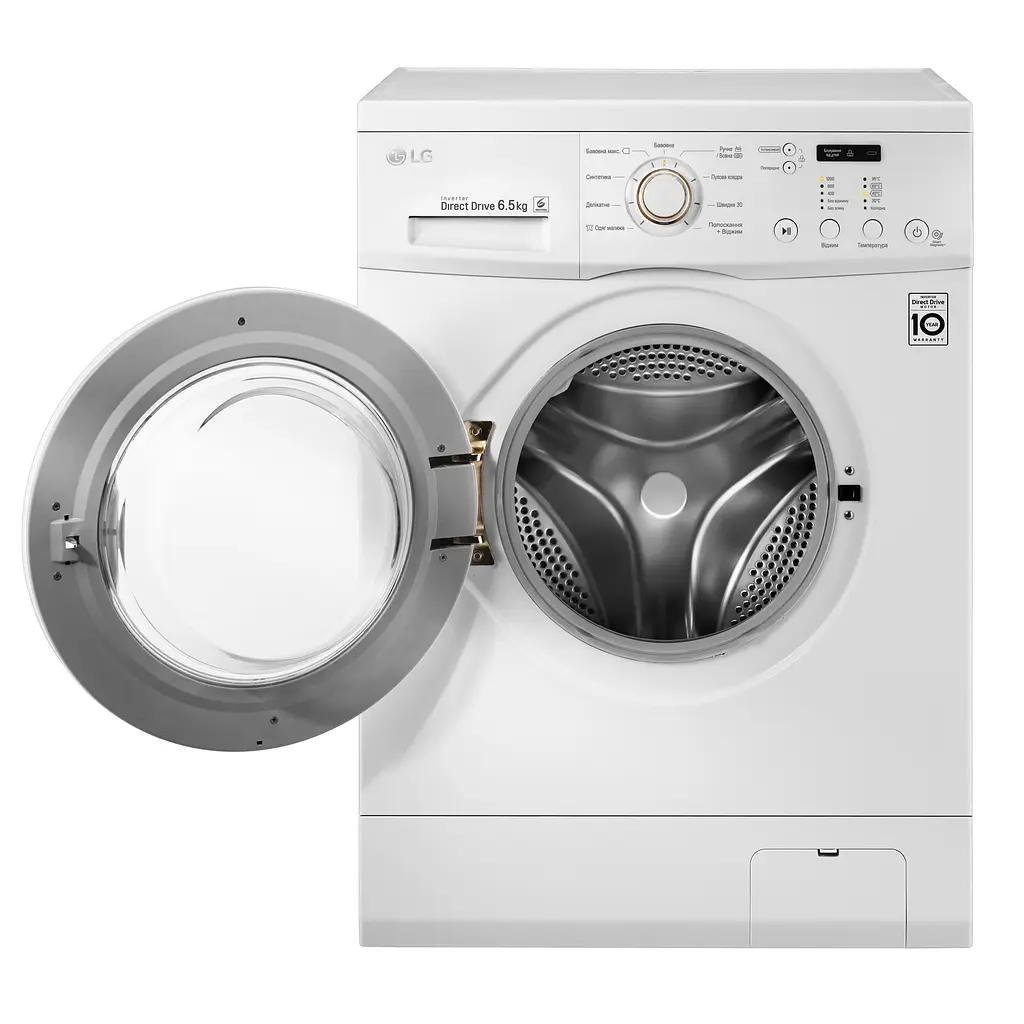 Пральна машина LG з фронтальним завантаженням FH2C3WD, 6.5кг, 1200, A+++, глибина 44см, Інвертор, Білий (FH2C3WD) - фото 4