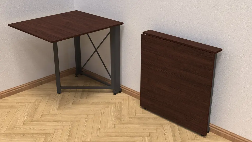 Стіл-книга трансформер Оріон 1 Ferrum-decor 750x810x730 Чорний метал ДСП Венге Магія 16 мм (FRD-105426) - фото 4