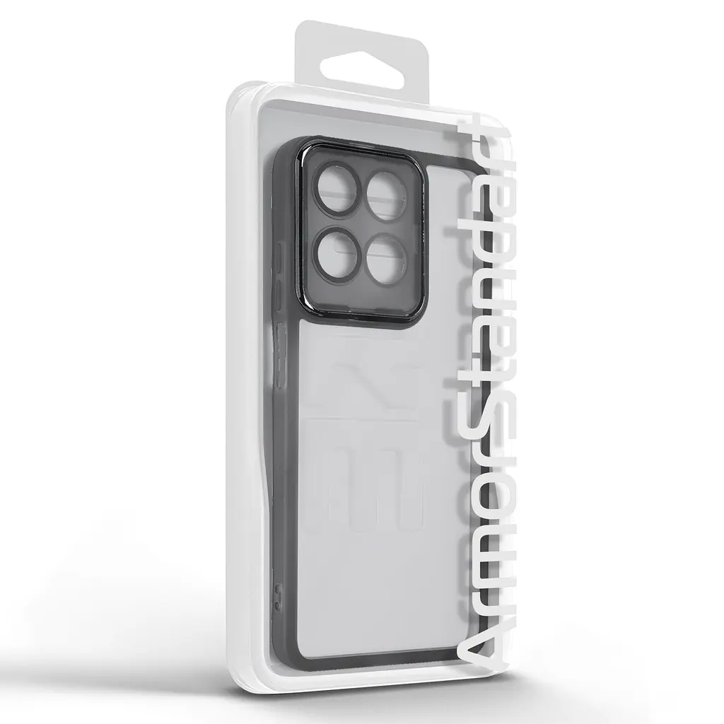 Защитный чехол для Motorola G15/G15 Power/G17 Power 4G/G17 4G, Shade, черный, TPU+PC, матовый, защита всего корпуса, панель-накладка, противоударный, с большими бортами, амортизирует удары при падениях, ArmorStandart (ARM91310) - фото 3