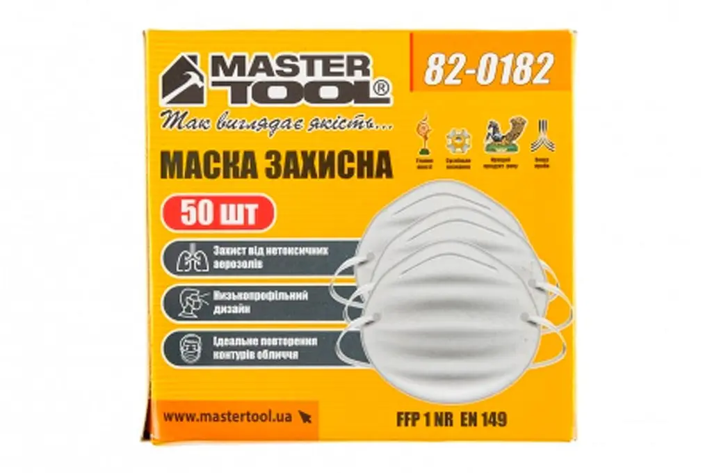 Респіратор від пилу MasterTool пелюстки в упаковці 50 шт. - фото 3