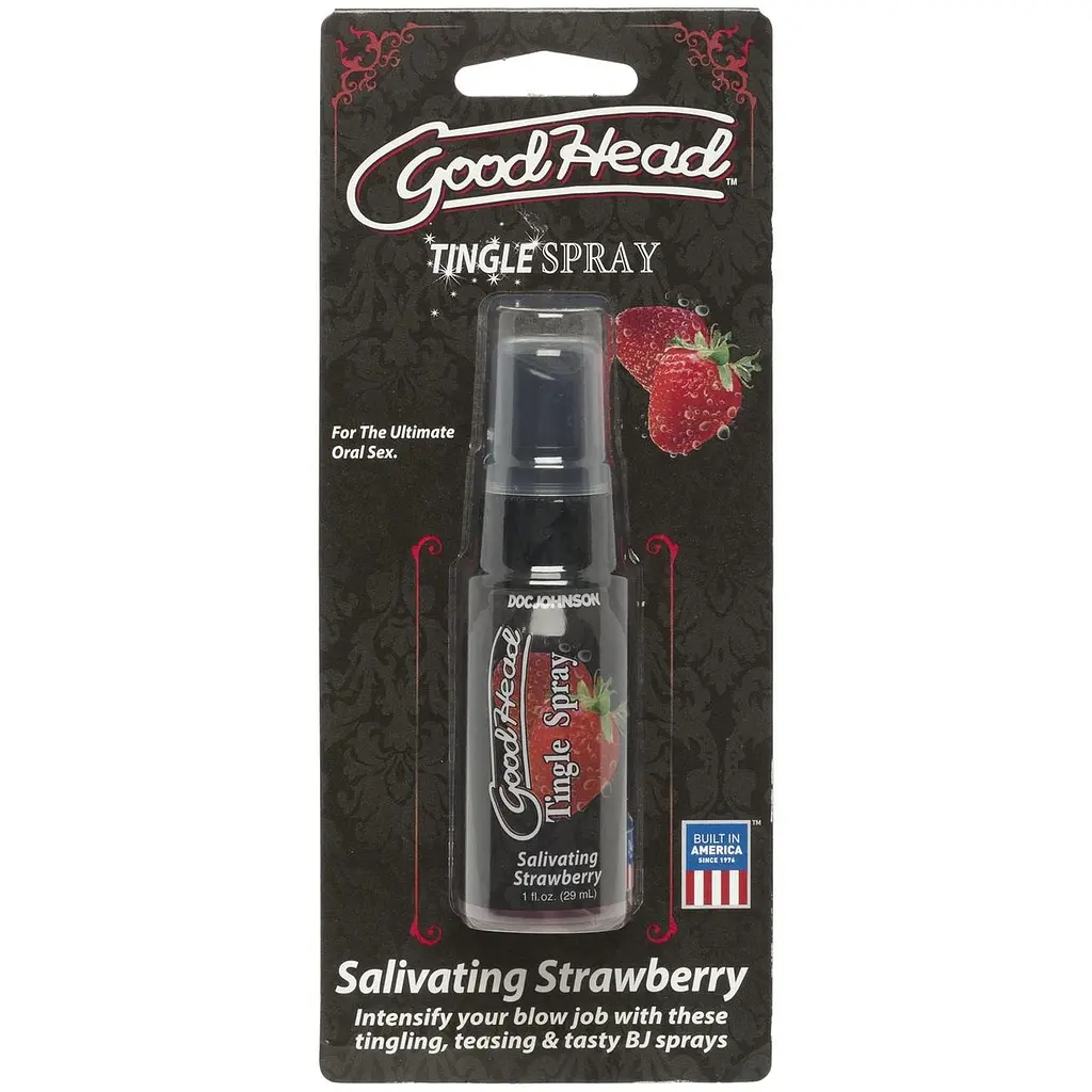 Спрей для мінету зі стимулюючим ефектом Doc Johnson GoodHead Tingle Spray, Полуниця - фото 2