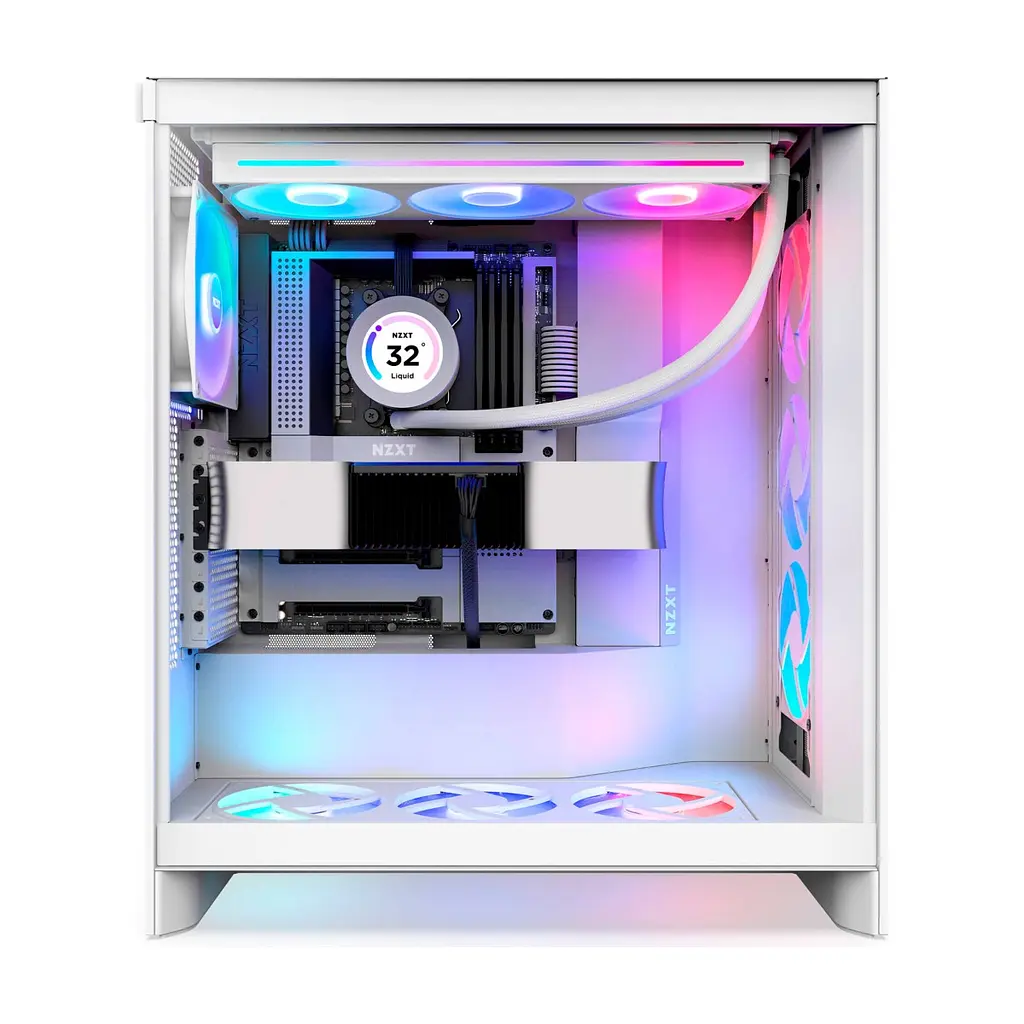 Корпус для ПК NZXT H7 Flow RGB All White (CM-H72FW-R1) - фото 7