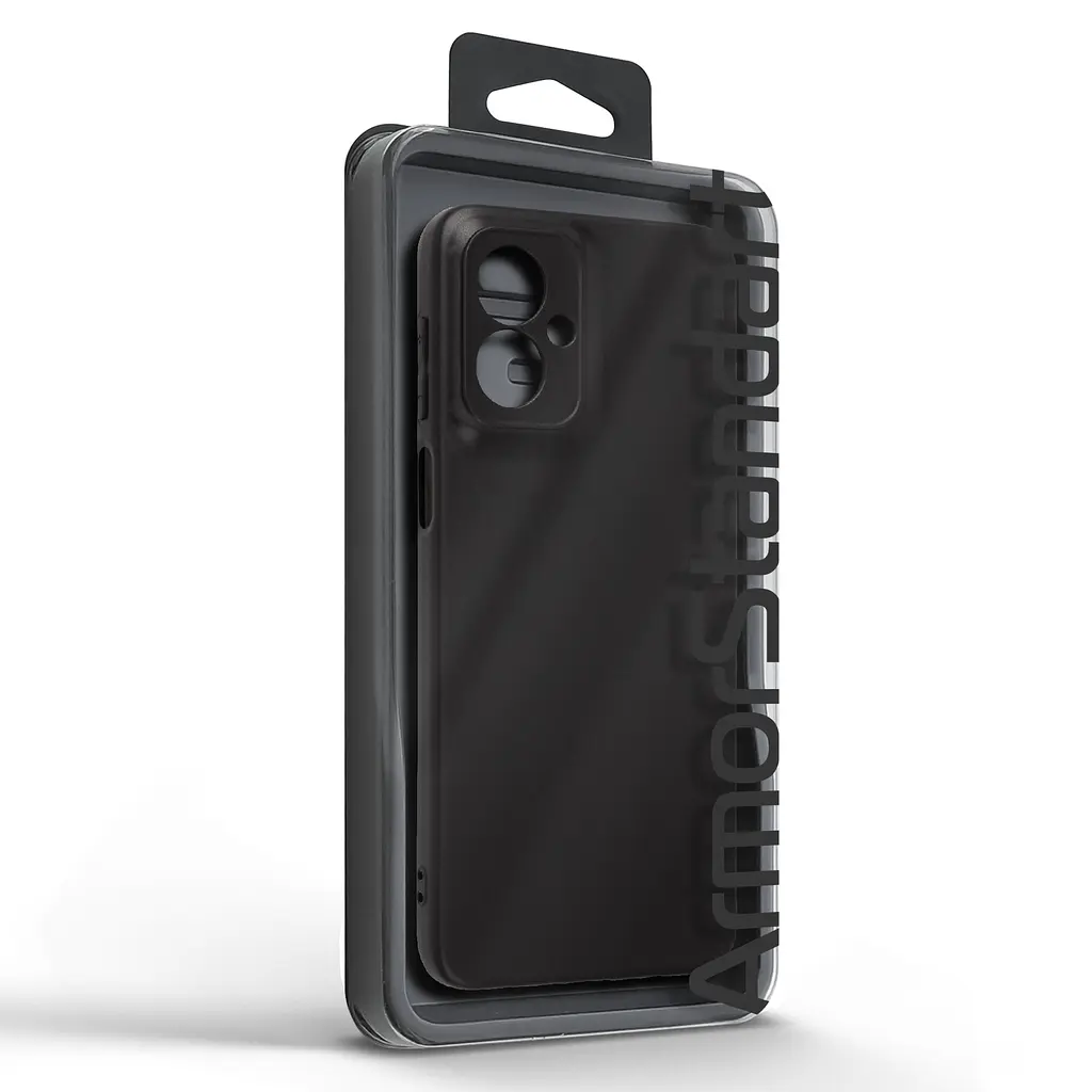 Чехол-накладка для смартфона Motorola G55 5G противоударный, силиконовый, термополиуретановый (ТПУ), с защитой камеры и корпуса, черный, защита всего корпуса, ArmorStandart (ARM81199) - фото 5