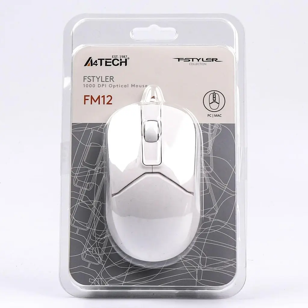 Миша A4Tech Fstyler FM12 USB White (FM12 (White)) - фото 8