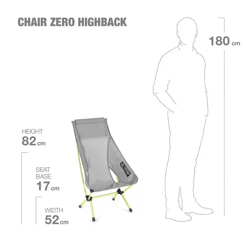 Стул Helinox Chair Zero Highback Grey (1053-10560) - фото 3
