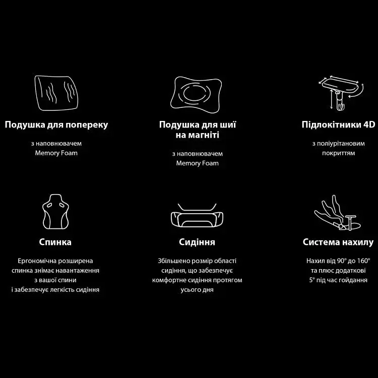 Крісло ігрове Anda Seat Phantom 3 Pro Size L Dark Gray Linen Fabric (AD18YC-06-GB-F) - фото 14